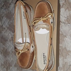 New Sperry metal boat shoe
